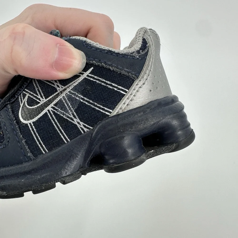 Y2K Nike Shox Turbo Sneakers Size 3C Blue Baby Toddler 2010 Cool Kid Streetwear